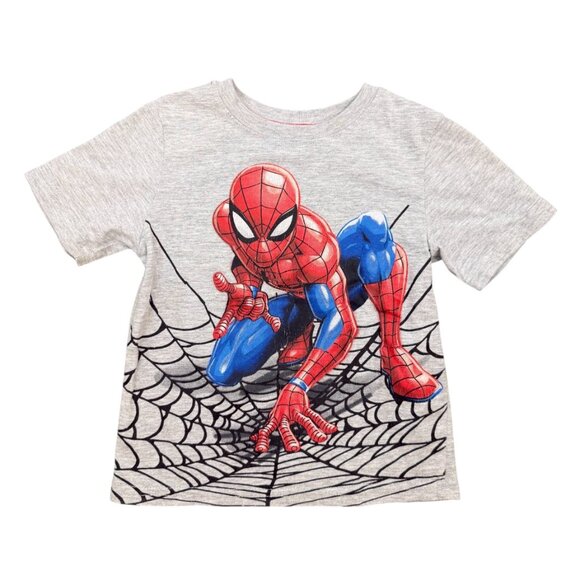Spiderman Other - Boy's Gray Spiderman Short Sleeve T-Shirt - 4T